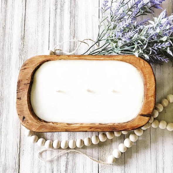 Small Dough Bowl Soy Candle - Stained