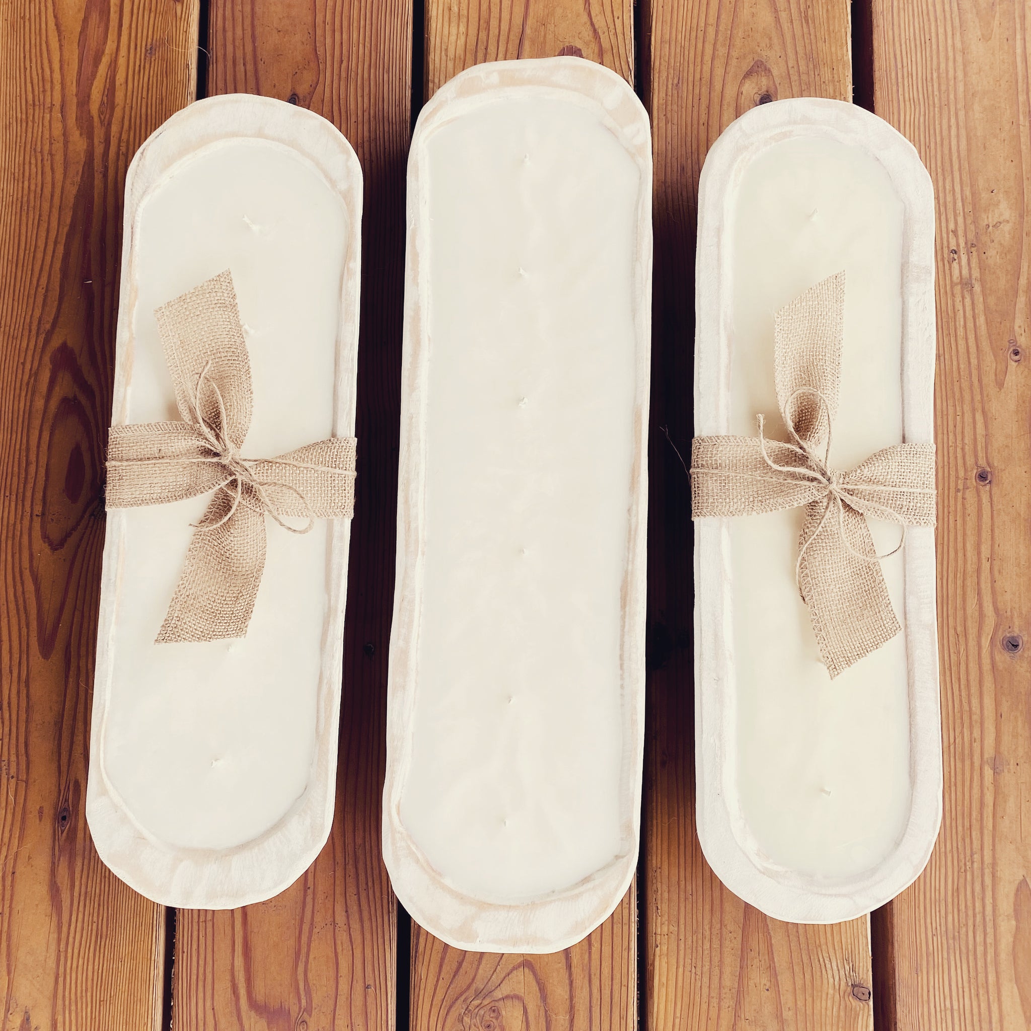 Large Dough Bowl Soy Candle - Whitewash